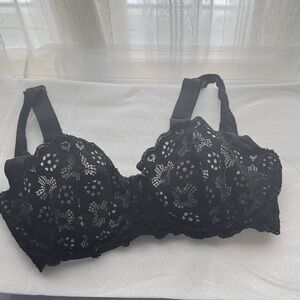 Fleur du Mal Black Lace Underwire Bra